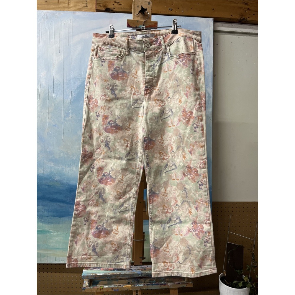 Sam Edelman The Chelsea Wide Leg Crop Floral Jenas Size 31